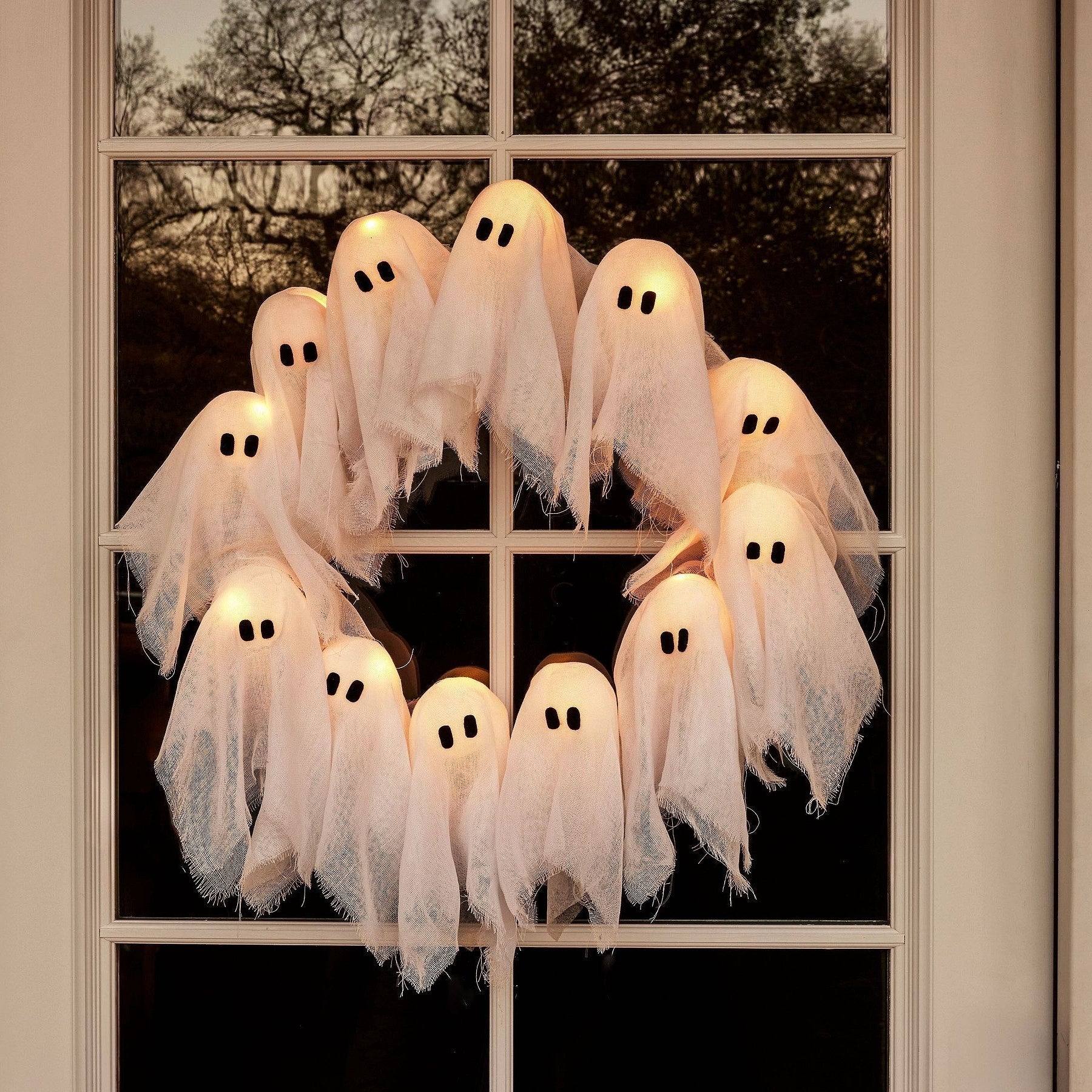 🏆Flash Sale⚡50K+ SOLD! Almost Gone💥Lit Ghosts Wreath
